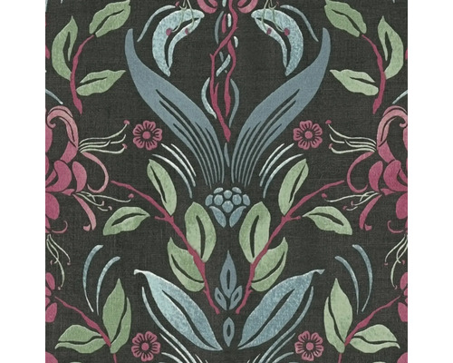 Behang met bloemenmotief en bloemendecor