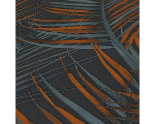 Gedetailleerde afbeelding van behang met palmbladmotief