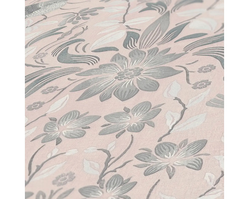 Close-up van een behang met bloemmotief