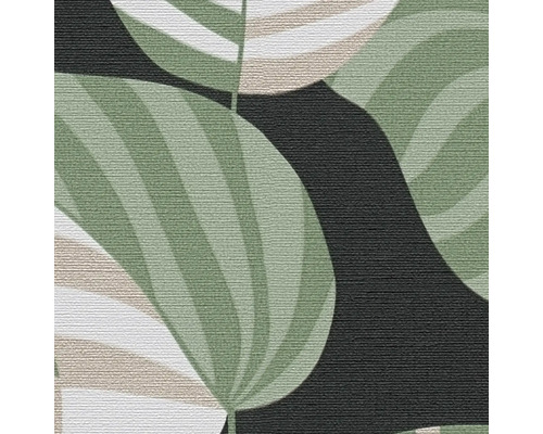 Detail van een behang met bladmotief