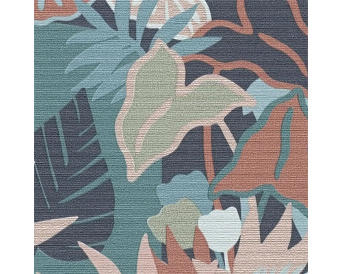 Detailweergave van een behang met jungle motieven