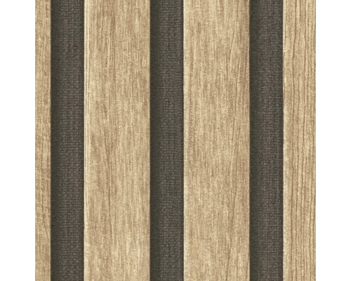 Behang met houten en streepmotieven
