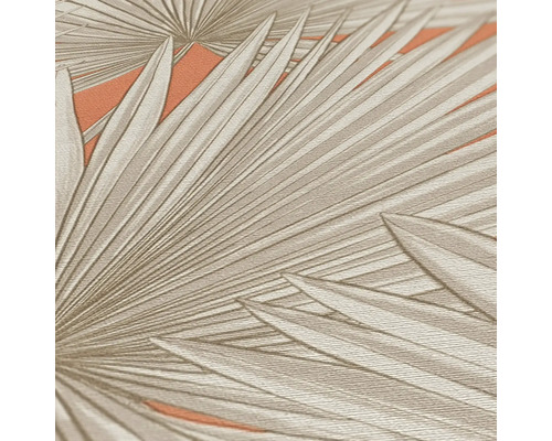 Behang met palmbladmotief