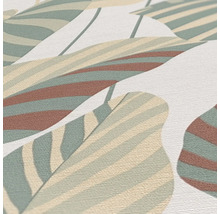 Behang met abstract bladerpatroon