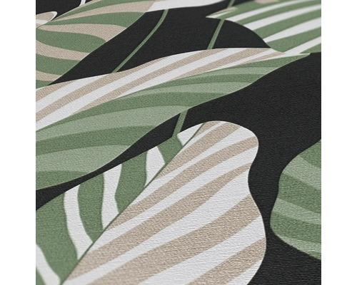 Behang met bladerpatroon