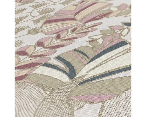 Close-up van een behang met bloemmotief