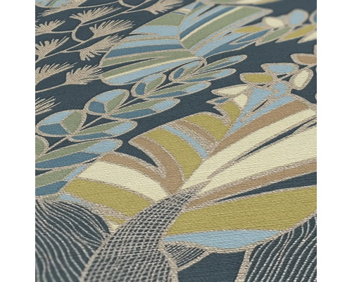 Close-up van een behang met een bloemmotief