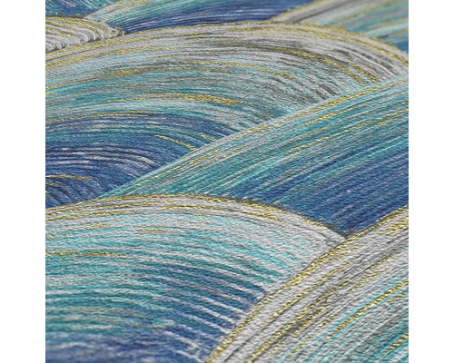 Close-up van een behang met een golvend patroon