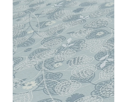 Close-up van behang met blad- en bloempatroon