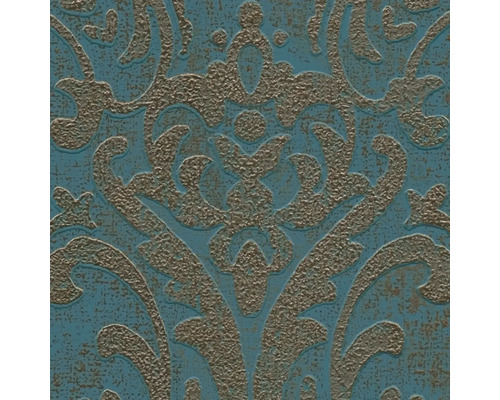 Close-up van een gestructureerd behang met een bloemmotief