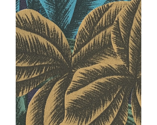 Close-up van behang met palmmotief