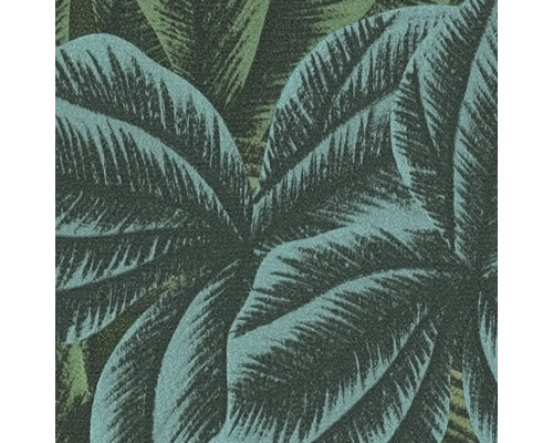 Close-up van een behang met een palmbladmotief