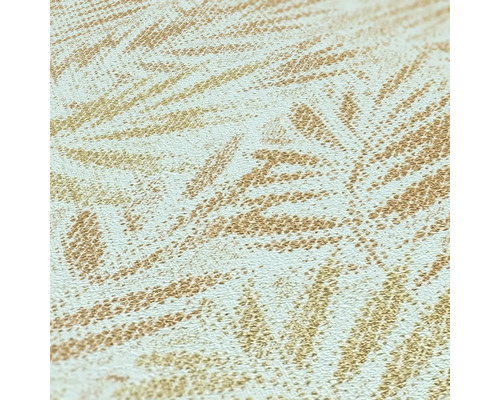 Behang met bladmotief