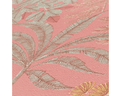 Close-up van een behang met bladerpatroon