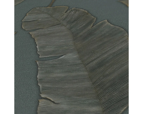 Behang met bladerenprint