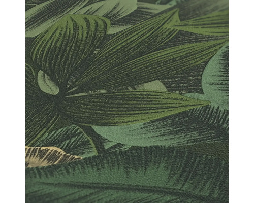 Behang met tropisch bladerenontwerp