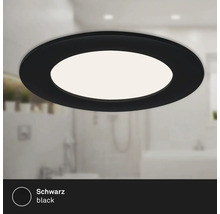 Zwarte led-plafondlamp in de badkamer