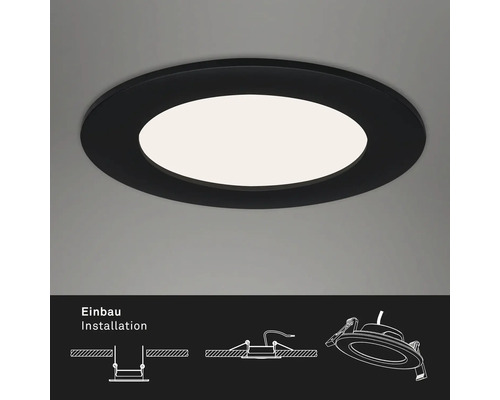 Ronde inbouw plafondlamp met installatie-instructies