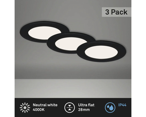 Drie inbouwspots als set