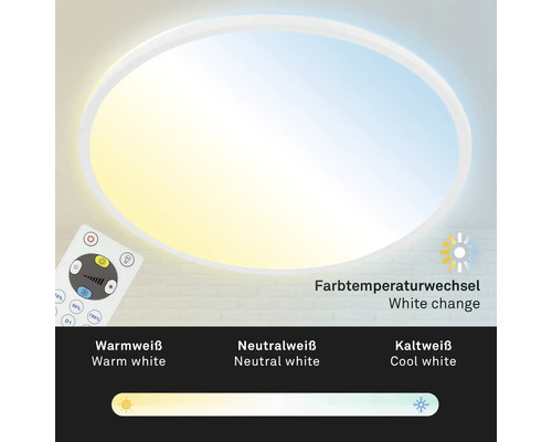 Ronde led-plafondlamp met afstandsbediening voor kleurtemperatuurregeling