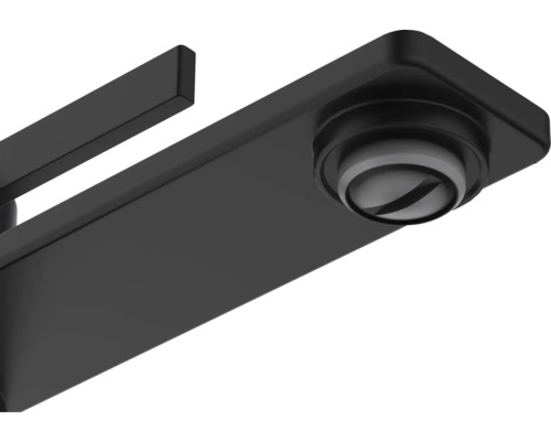 Detailopname van een zwarte kraan