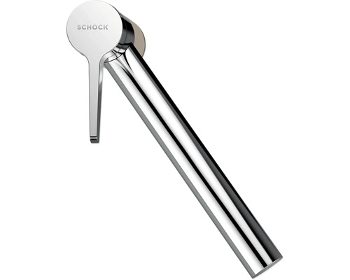Schock Logo op een metalen keukenkraan