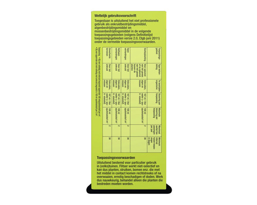 Juridische gebruiksvoorschriften en toepassingsvoorwaarden voor onkruidbestrijdingsmiddelen