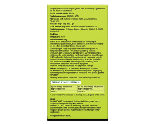 Informatie over het gebruik van Flitser herbicide