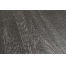 Close-up van een donkere vinylvloer met houtlook