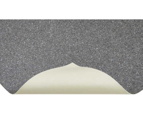 Grijze vinylvloer met opgerolde hoek