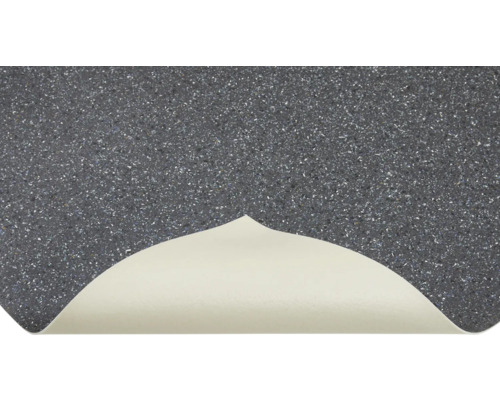 Design vloerbedekking met gespikkelde oppervlakte en lichte onderkant