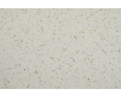 PVC op maat Heavy beige 200 cm breed Close-up van een werkblad met een gespikkelde afwerking