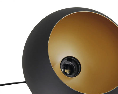 Metalen bureaulamp met gouden interieur