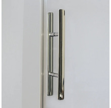 BREUER Verkorte zijwand Avanta chroom 90 cm helder glas