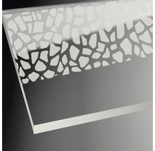 Decoratief glas met steenmotief