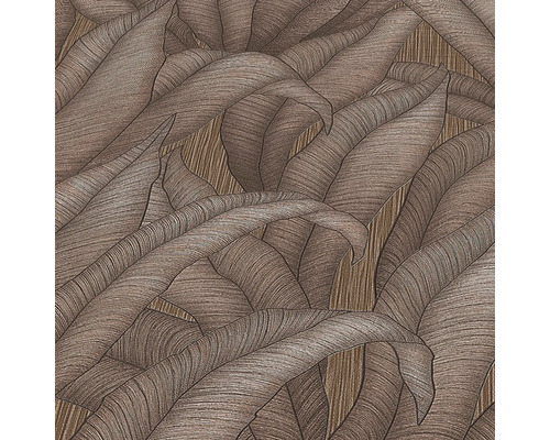 Detail van een behang met bladmotief