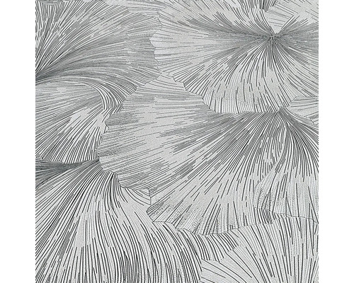 Behang met grafisch bladerpatroon