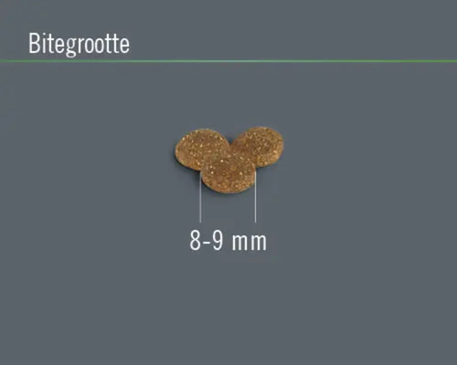 Brokgrootte 8 tot 9 millimeter