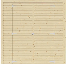 Houten dubbele deur voor tuinhuis
