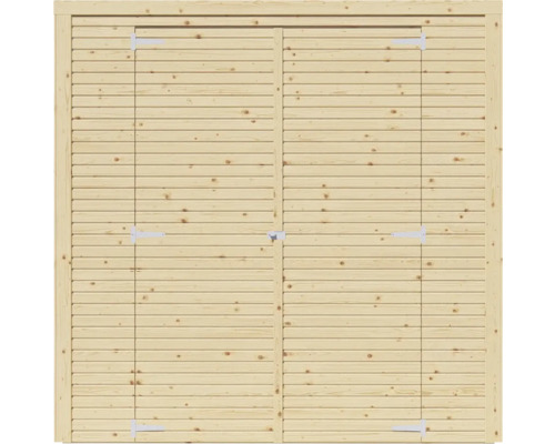 Houten dubbele deur voor tuinhuis