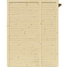 Houten tuinhuiswand met horizontale planken