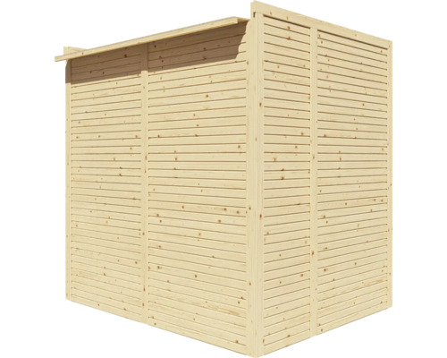 Houten tuinhuis met horizontale houten bekleding