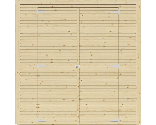 Houten dubbele deur voor tuinhuis