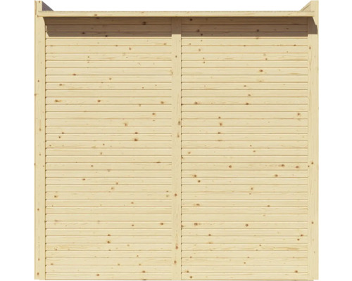 Houten tuinscherm met horizontale lamellen