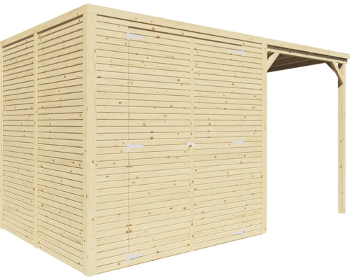 Tuinhuis met aanbouw van hout