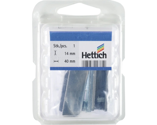 Hettich meubelverbinders in transparante plastic container