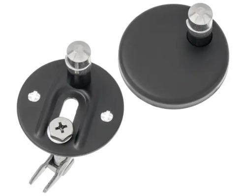 Toiletbrilbevestiging van metaal, twee stuks