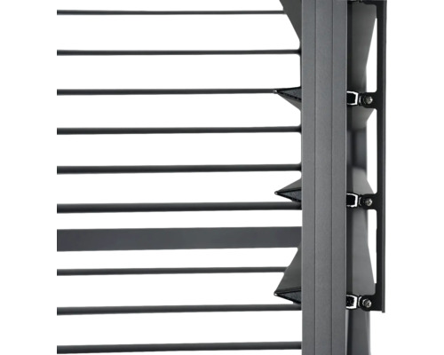 Detailaanzicht van een lamellenwand.
