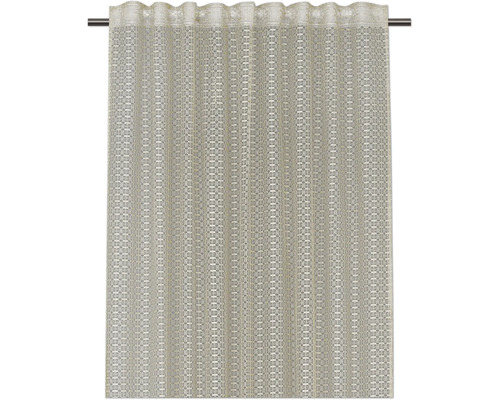 Gordijn met lusophanging en decoratief patroon