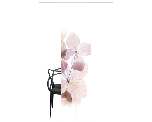 Zwarte stoel met bloemmotief